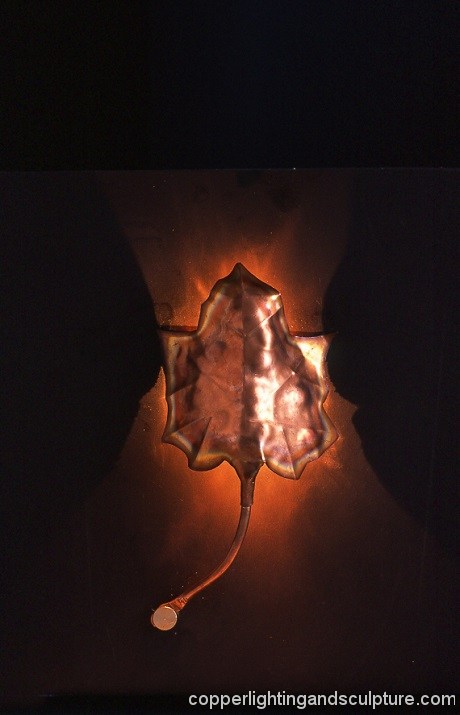 artscapelighting-copper-art-MAPLE LEAF SCONCE