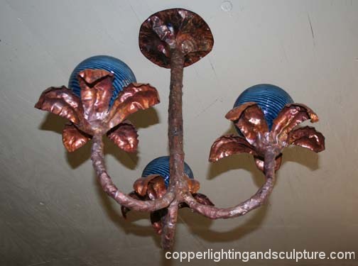artscapelighting-copper-art-3 Stem Chandelier