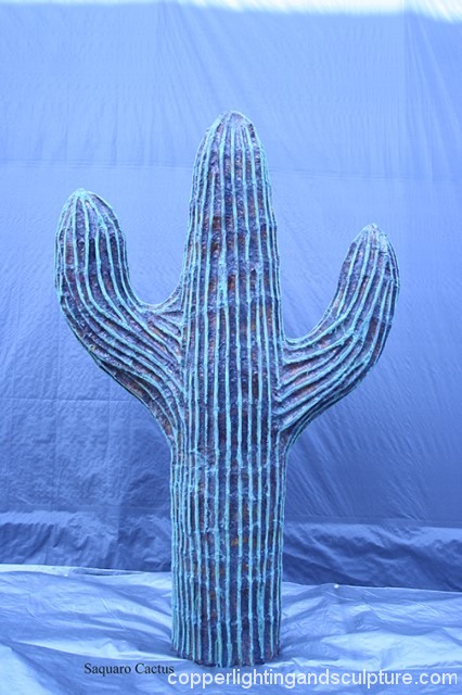 artscapelighting-copper-art-Saquaro Cactus