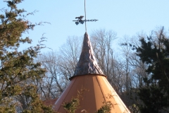 artscapelighting-copper-art-Copper Peak Silo with reclaimed weather vane