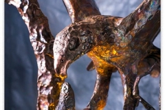 artscapelighting-copper-art-Eagle with Lizard close up