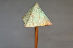 Copper Lighting Pyramid, Green