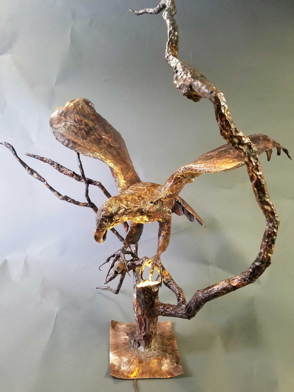 eagle fish copper sculpture 1