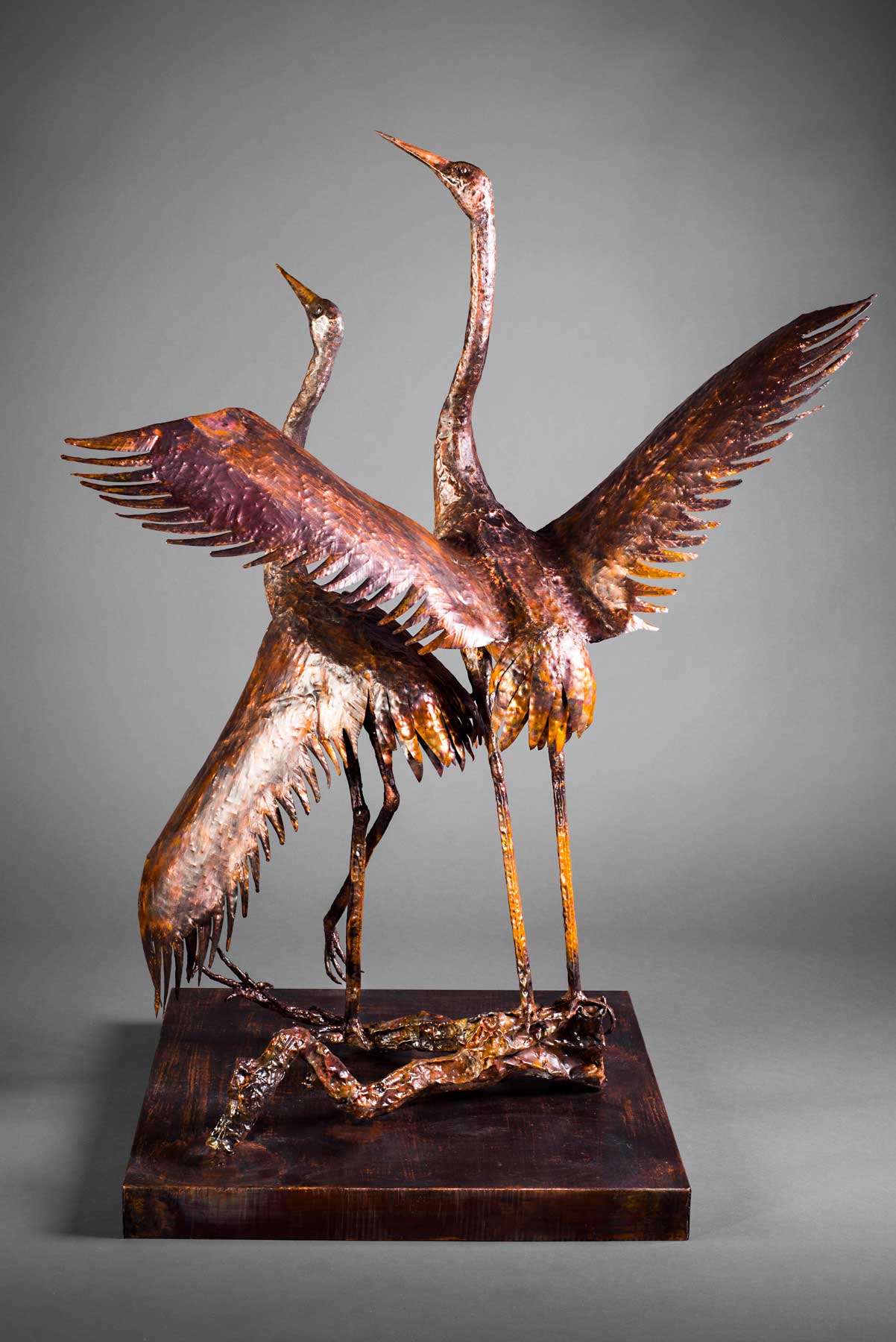 custom copper lighting bird design