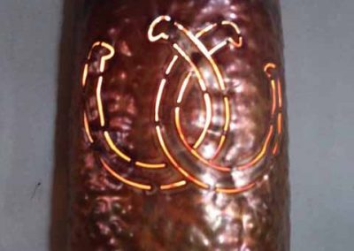 horseshoe copper sculpture lighting 1